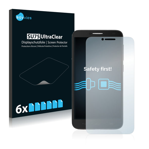 6x Savvies SU75 Screen Protector for Alcatel One Touch Idol 2