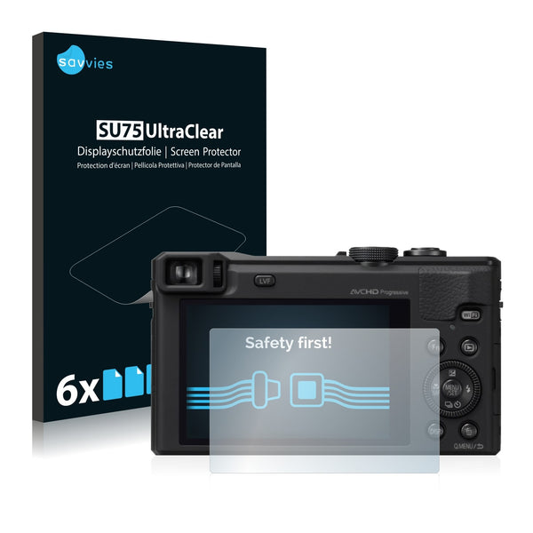 6x Savvies SU75 Screen Protector for Panasonic Lumix DMC-TZ60