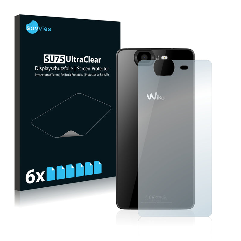 6x Savvies SU75 Screen Protector for Wiko Highway (Back)