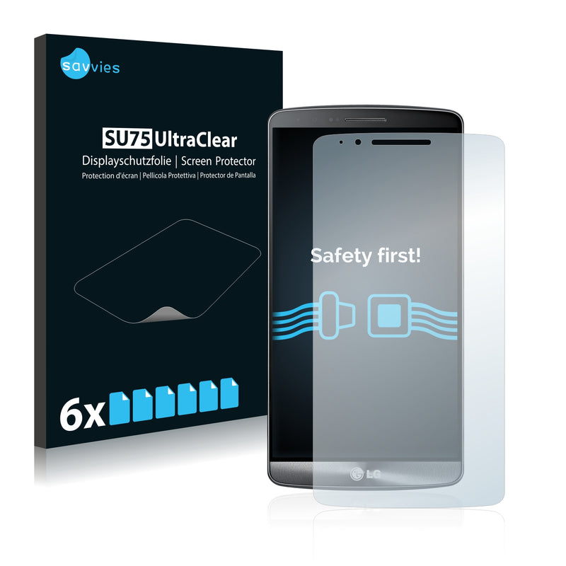 6x Savvies SU75 Screen Protector for LG G3 Cat. 6