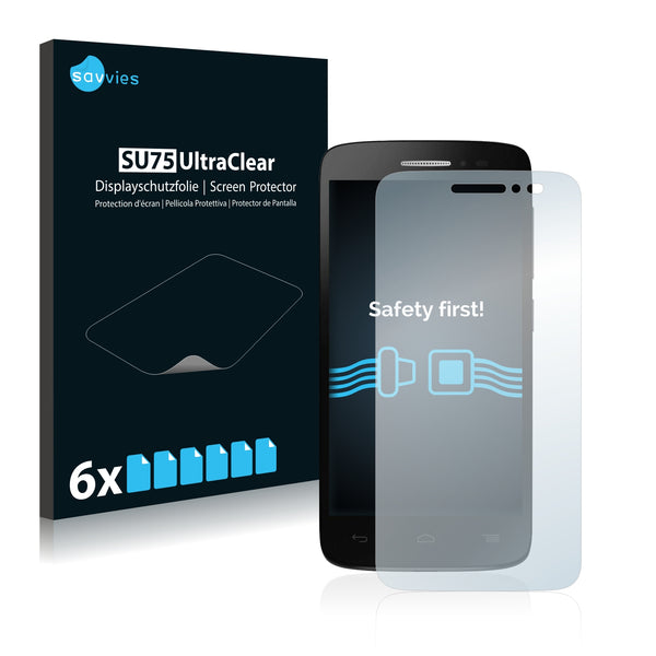 6x Savvies SU75 Screen Protector for Alcatel One Touch Pop 2 (4.5)