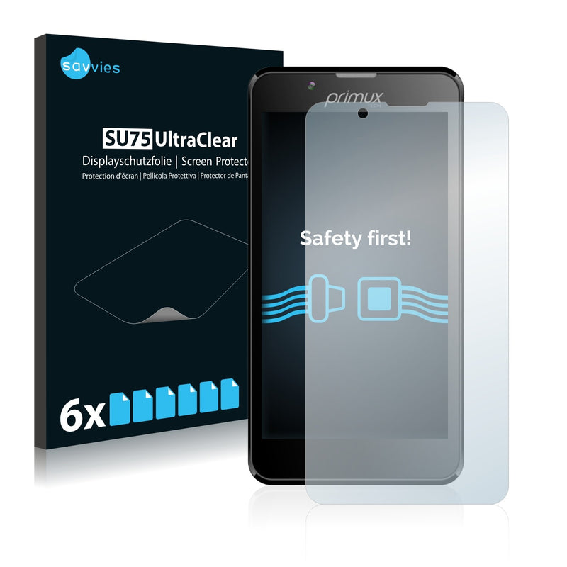 6x Savvies SU75 Screen Protector for Primux Beta 2