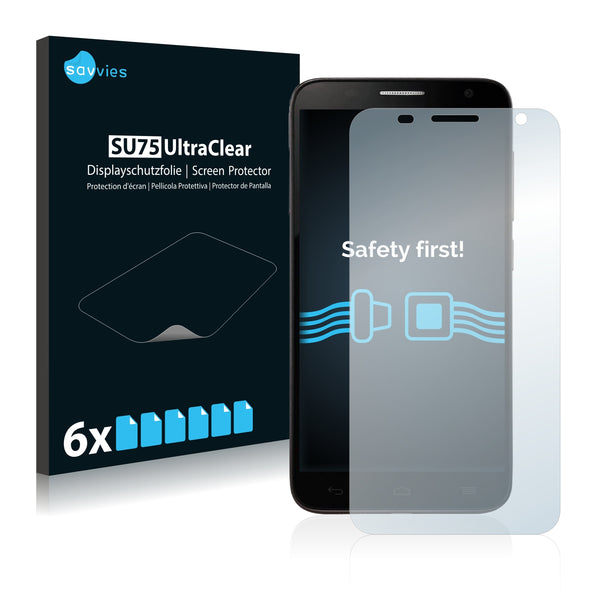 6x Savvies SU75 Screen Protector for Alcatel One Touch Flash Plus