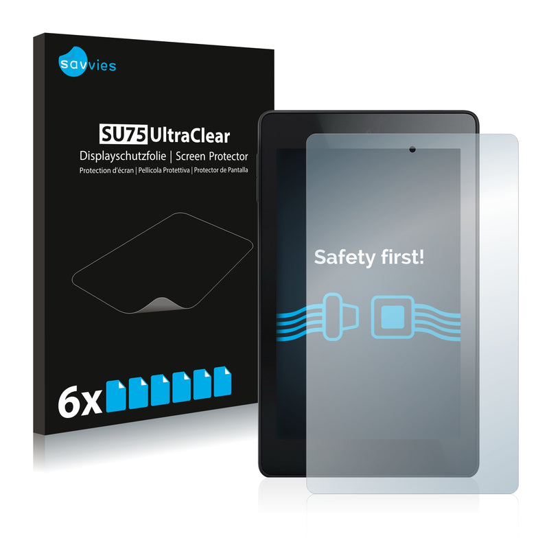 6x Savvies SU75 Screen Protector for Amazon Fire HD 6 Kids Edition