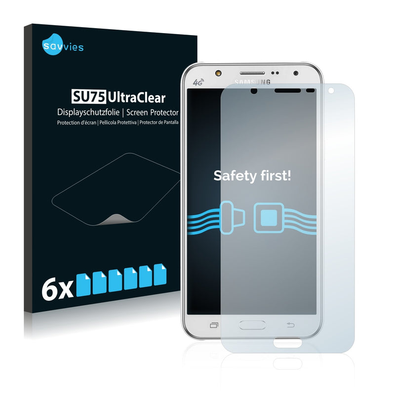 6x Savvies SU75 Screen Protector for Samsung Galaxy J7 2015