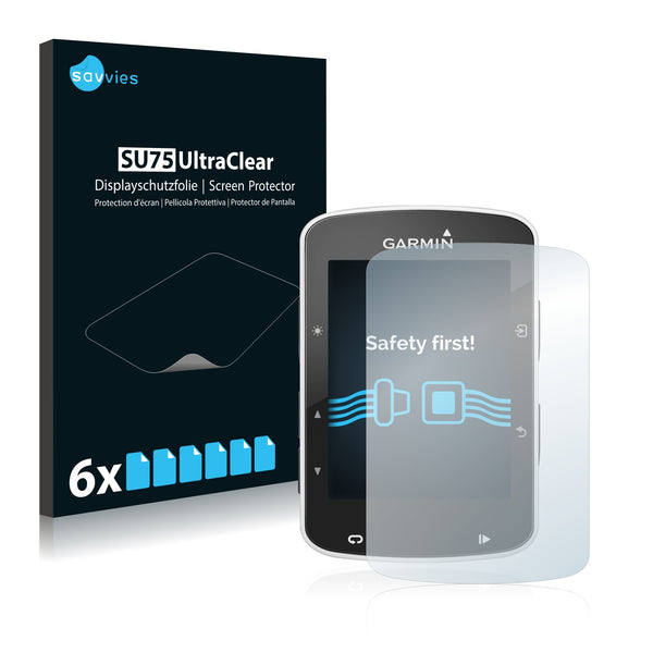6x Savvies SU75 Screen Protector for Garmin Edge 520