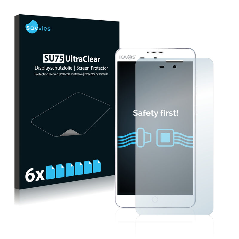 6x Savvies SU75 Screen Protector for Kaos Master Phone K6