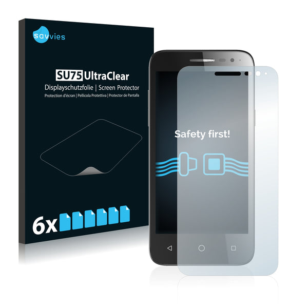 6x Savvies SU75 Screen Protector for Alcatel One Touch Elevate