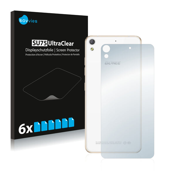 6x Savvies SU75 Screen Protector for Gionee Elife S5.1 Pro (Back)