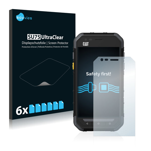 6x Savvies SU75 Screen Protector for Caterpillar Cat S30