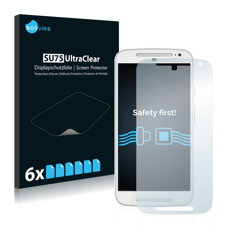 6x Savvies SU75 Screen Protector for Motorola Moto G2