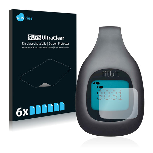 6x Savvies SU75 Screen Protector for Fitbit Zip