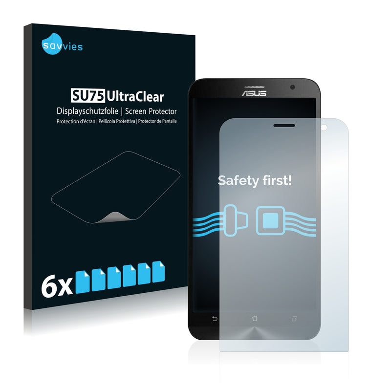 6x Savvies SU75 Screen Protector for Asus ZenFone 2 Laser ZE600KL