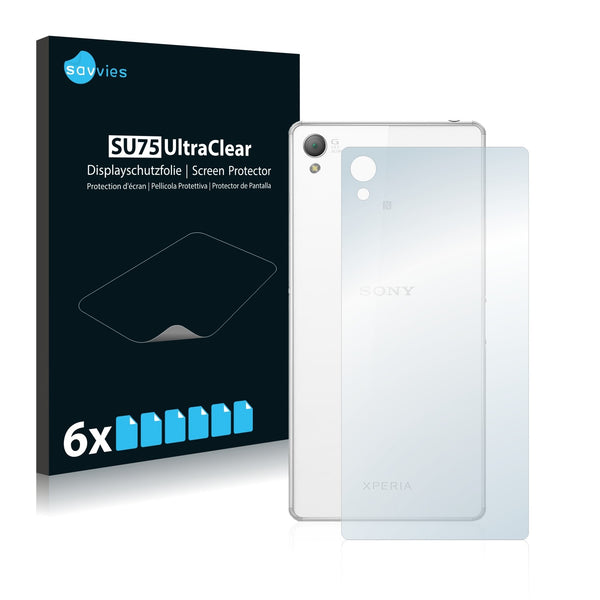 6x Savvies SU75 Screen Protector for Sony Xperia Z3+ (Back)