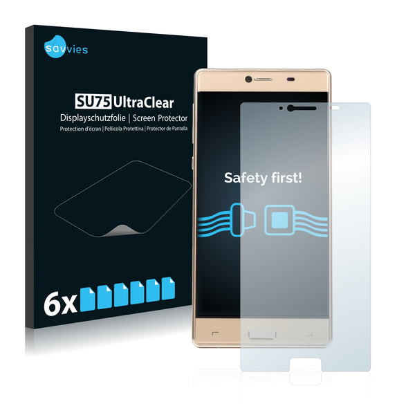 6x Savvies SU75 Screen Protector for Elephone M2