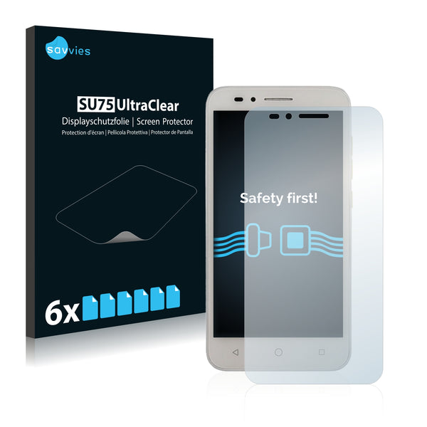 6x Savvies SU75 Screen Protector for Alcatel One Touch Go Play