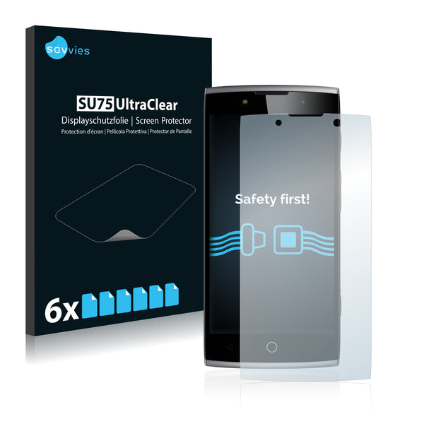 6x Savvies SU75 Screen Protector for Alcatel One Touch Flash 2