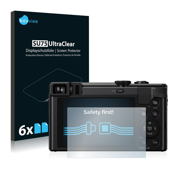 6x Savvies SU75 Screen Protector for Panasonic Lumix DMC-TZ81