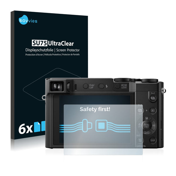 6x Savvies SU75 Screen Protector for Panasonic Lumix DMC-TZ101