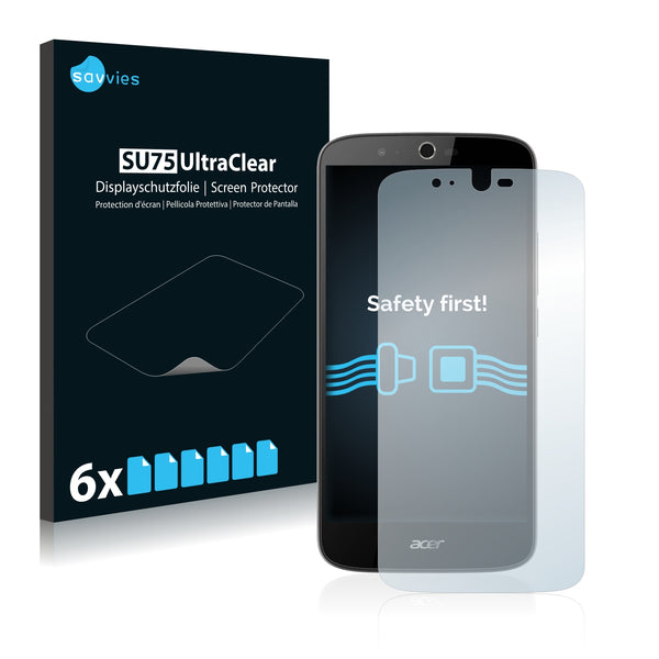 6x Savvies SU75 Screen Protector for Acer Liquid Zest Plus