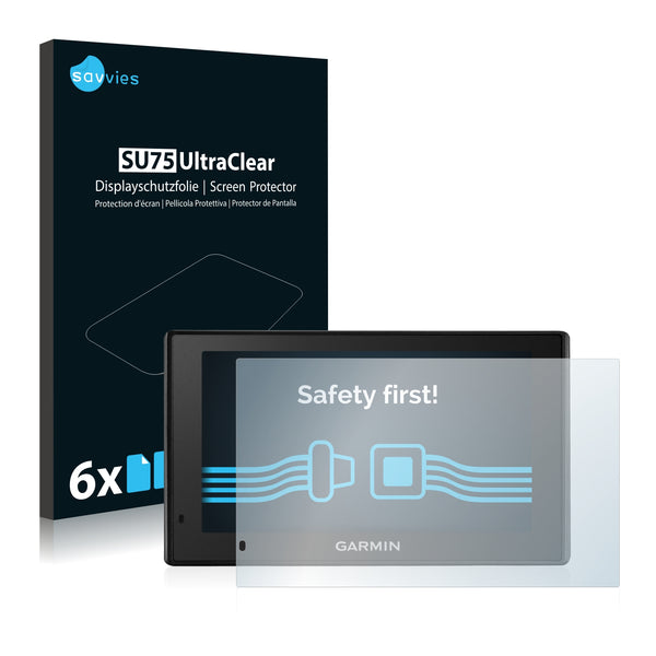 6x Savvies SU75 Screen Protector for Garmin DriveAssist 50 LMT-D
