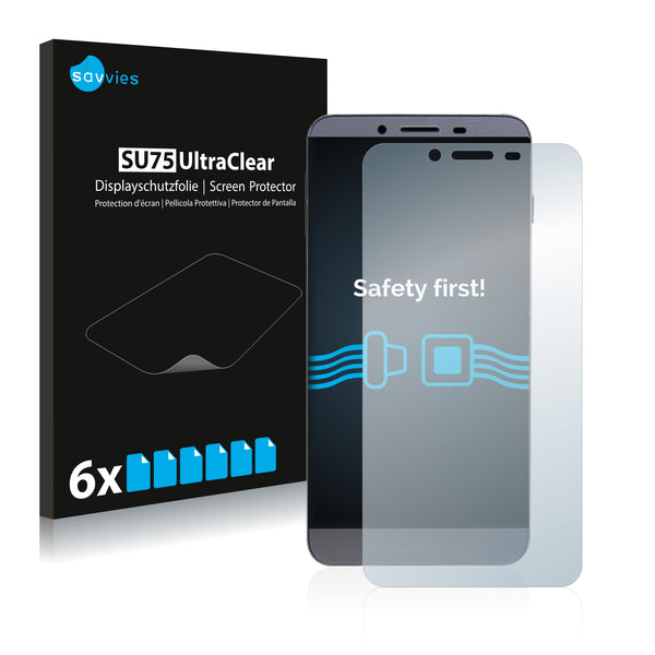 6x Savvies SU75 Screen Protector for Mediacom PhonePad Duo X555U