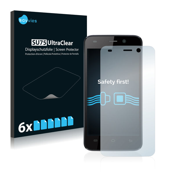 6x Savvies SU75 Screen Protector for Meo Smart A30