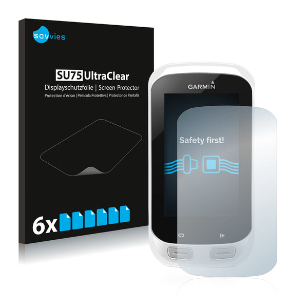 6x Savvies SU75 Screen Protector for Garmin Edge Explore 1000