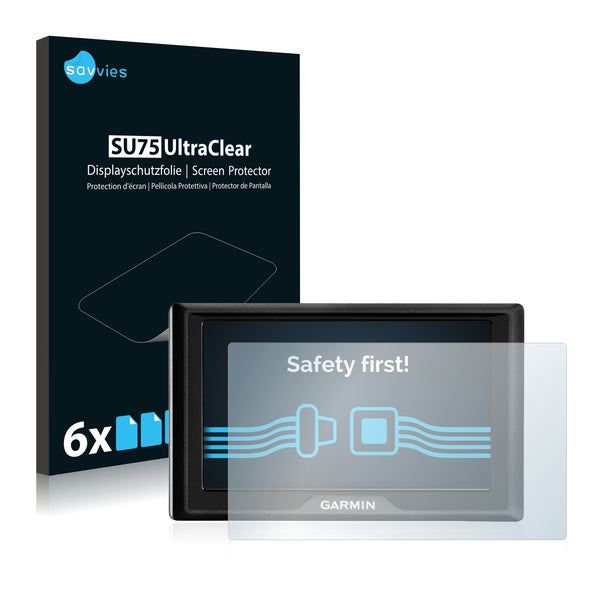 6x Savvies SU75 Screen Protector for Garmin Drive 40
