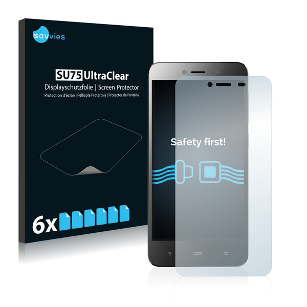 6x Savvies SU75 Screen Protector for Phicomm Energy L (E653)