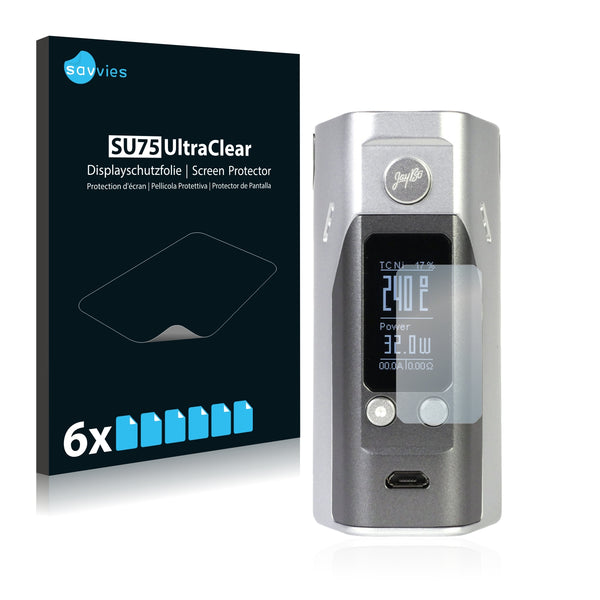 6x Savvies SU75 Screen Protector for Wismec Reuleaux RX200S