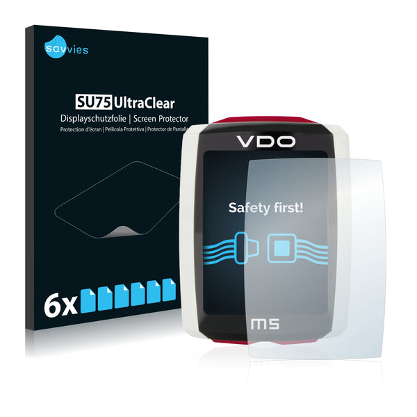 6x Savvies SU75 Screen Protector for VDO M5 WL