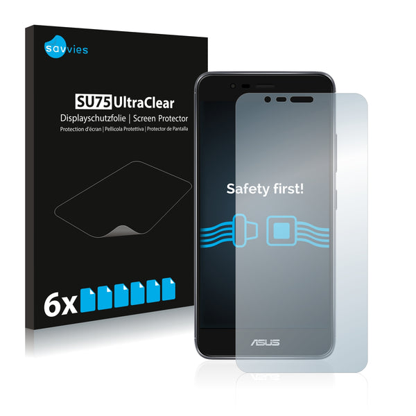 6x Savvies SU75 Screen Protector for Asus ZenFone 3 Max ZC520TL