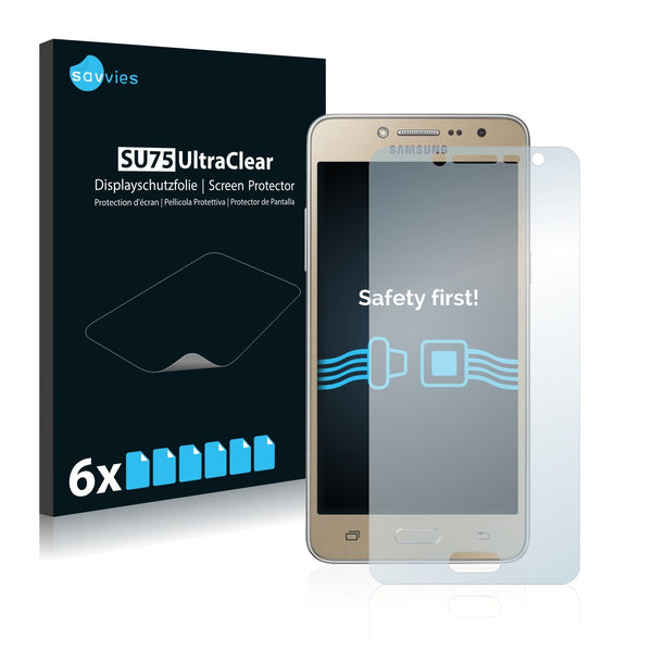 6x Savvies SU75 Screen Protector for Samsung Galaxy J2 Prime