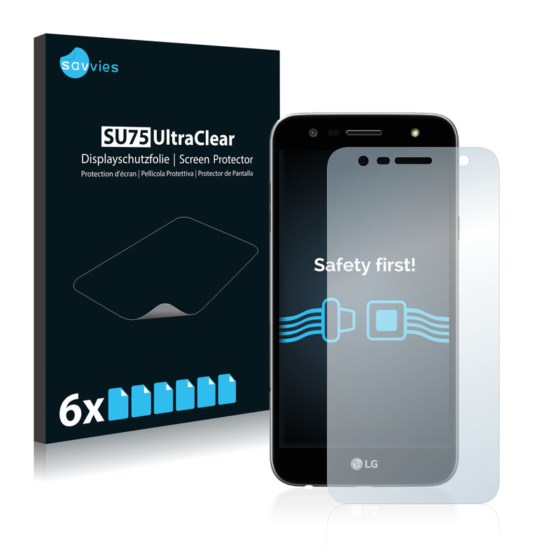 6x Savvies SU75 Screen Protector for LG X Power 2