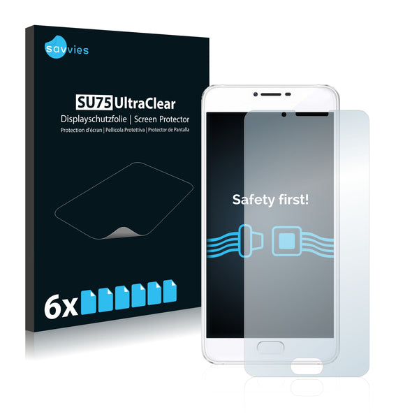 6x Savvies SU75 Screen Protector for Meizu U10