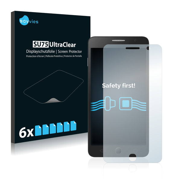 6x Savvies SU75 Screen Protector for Alcatel One Touch Pop Star 4G