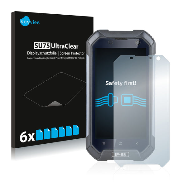 6x Savvies SU75 Screen Protector for GoClever Quantum 470 Pro