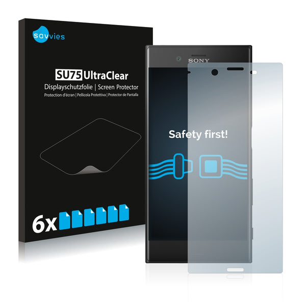 6x Savvies SU75 Screen Protector for Sony Xperia XZs