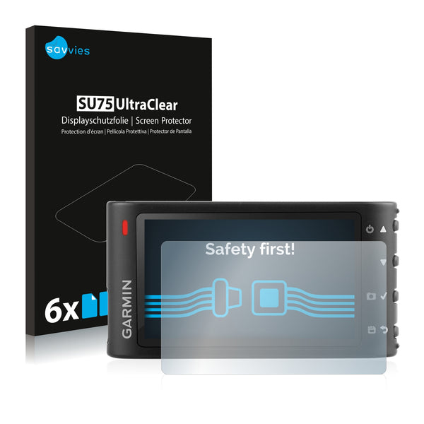 6x Savvies SU75 Screen Protector for Garmin Dash Cam 35