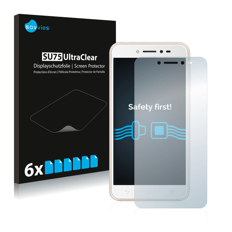 6x Savvies SU75 Screen Protector for Asus ZenFone Live ZB501KL