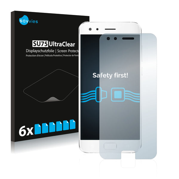 6x Savvies SU75 Screen Protector for Asus ZenFone 4 Pro ZS551KL