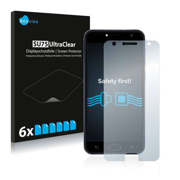 6x Savvies SU75 Screen Protector for Asus ZenFone 4 Selfie ZD553KL
