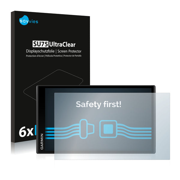 6x Savvies SU75 Screen Protector for Garmin DriveSmart 61 LMT-S