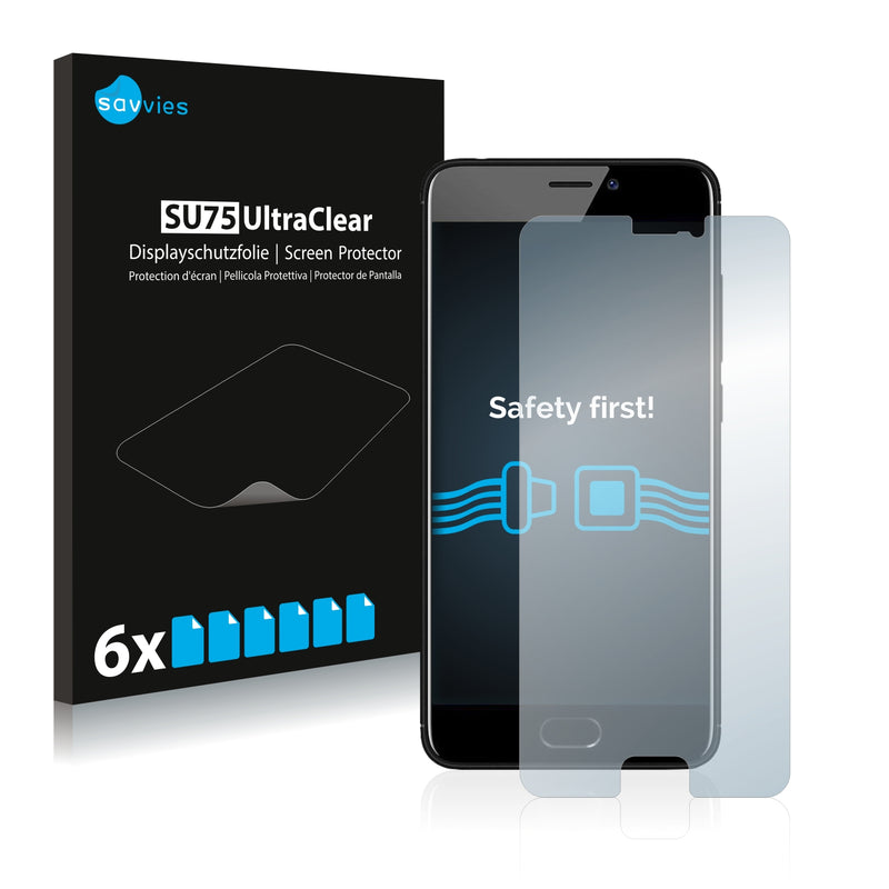 6x Savvies SU75 Screen Protector for Meizu M6