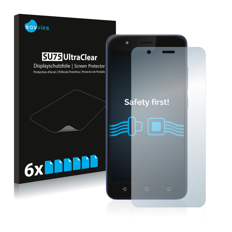 6x Savvies SU75 Screen Protector for Gigaset GS270 plus