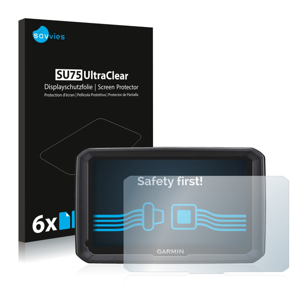 6x Savvies SU75 Screen Protector for Garmin dezl 580 LMT-D