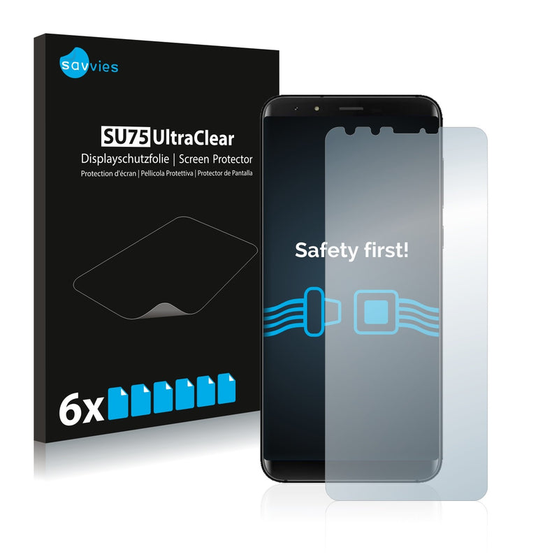 6x Savvies SU75 Screen Protector for Ulefone Mix 2