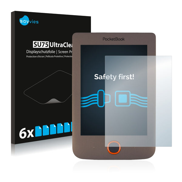 6x Savvies SU75 Screen Protector for PocketBook Basic Lux
