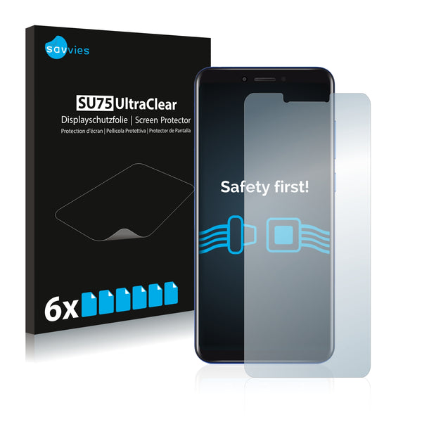 6x Savvies SU75 Screen Protector for Vernee M6